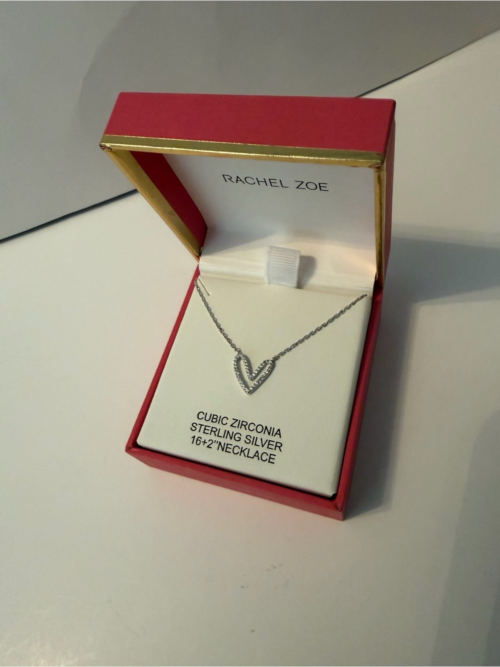 Rachel Zoe Sterling Silver 925 Heart Necklace NWT
